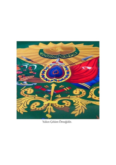 70x105cm Alpaka Kumaş Türk Bayrağı Ve 100x150cm Raşel Kumaş Beyaz Kayı Boyu Iyı Sancak 2 Bayrak Set 1