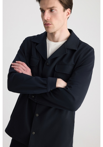 D's Damat Ds Damat Comfort Lacivert Düz Gömlek Ceket 5hc04lı07442m 101