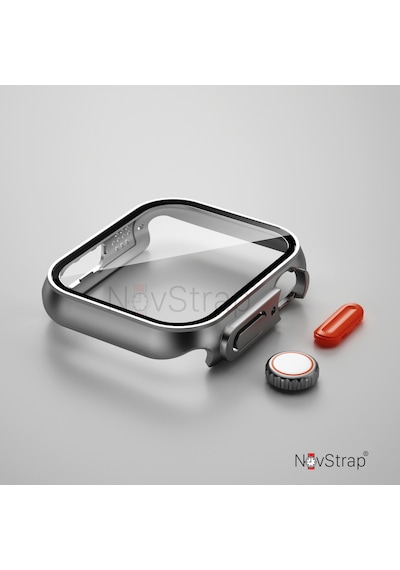 NovStrap Apple Uyumlu Watch Seri 8 7 41mm için Ultra Dönüştürücü Kasa ve Ekran Koruyucu