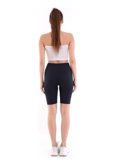 Self Clothing Kadın Antrasit Penye Kumaş Yüksek Bel Kısa Tayt Slf1295