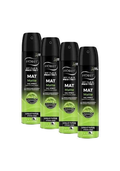 S Ve P Mat Görünüm Saç Spreyi 250ml 4 Paketi Açık