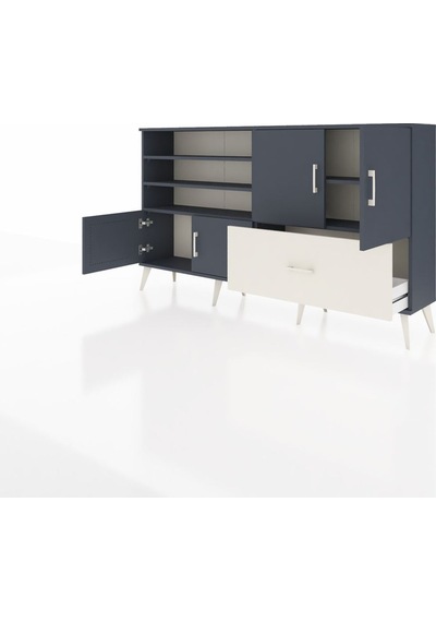 Arges Konsol 5 Raflı Tek Çekmeceli 4 Kapaklı 176x30x99 Antrasit-a Antrasit-antrasit/aytaşı Arges Konsol 5 Raflı Tek Çekmeceli 4 Kapaklı 176x30x99 Antrasit-a Antrasit-antrasit/aytaşı