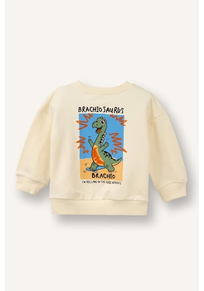 Defacto Oversize Sırt Baskılı Sweatshirt Erkek Bebek G7485a526sper78 Ekru-er78