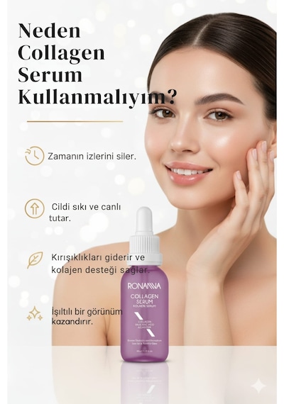 Ronanna Kolajen Serum Cilt Sıkılaştırıcı Kırışıklık Karşıtı Anti Aging Yoğun Nemlendirici Yüz Serumu 30 Ml