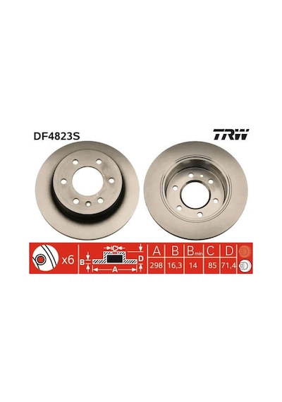 Df4823s - Fren Dıskı Arka Mercedes Sprınter B906 B907 B910 . Vw Crafter 30-35-50
