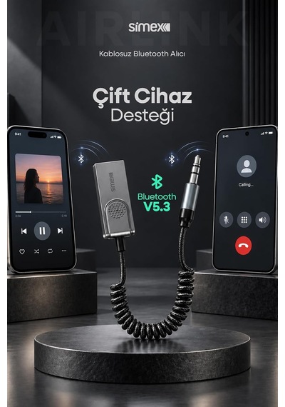 Mikrofonlu Aux Dönüştürücü Bluetooth Wireless Kablosuz Araç Kiti 3.5mm Jack Adaptörü Receiver Ses Alıcısı, S