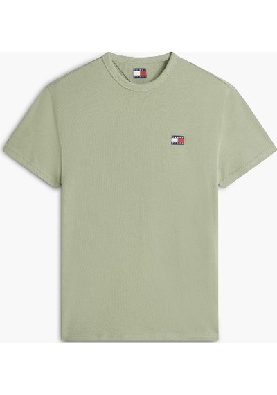 Tommy Hilfiger Tjm Reg Badge Tee Ext Erkek Yeşil T-shirt - Dm0dm20322