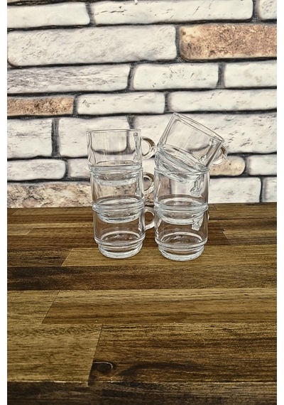 Saplı Kahve Bardağı- Espresso Bardağı 6 Adet - 90 Cc
