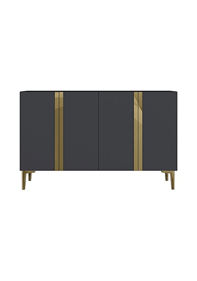 Ka1298ag Anka Konsol Ve Tv Sehpası Antrasit-gold 120cm