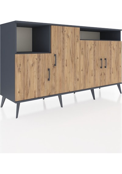 Hyperion Konsol 5 Raflı 4 Kapaklı 176x44x99 Antrasit-çam/antrasit Antrasıt/atlas Çam - Antrasıt Hyperion Konsol 5 Raflı 4 Kapaklı 176x44x99 Antrasit-çam/antrasit Antrasıt/atlas Çam - Antrasıt
