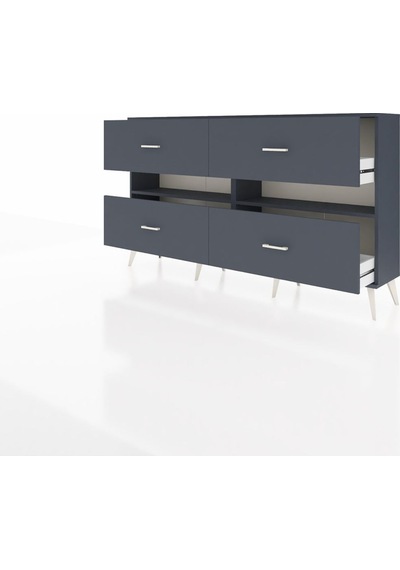 Arges Konsol 2 Raflı 4 Çekmeceli 176x30x99 Antrasit-antrasit Antrasıt/antrasıt - Antrasıt Arges Konsol 2 Raflı 4 Çekmeceli 176x30x99 Antrasit-antrasit Antrasıt/antrasıt - Antrasıt