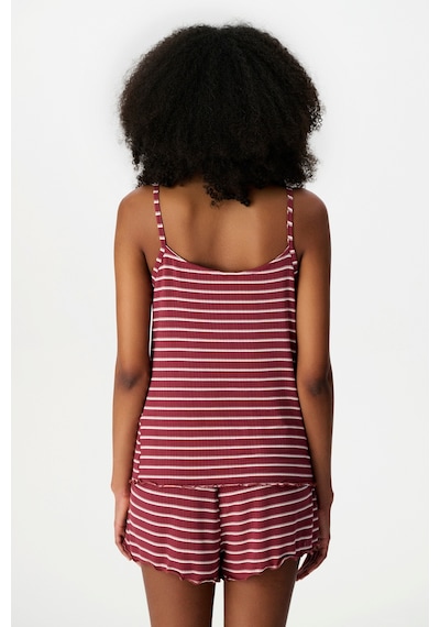 Penti Bordo Sisterhood Maroon Şortlu Pijama Takımı
