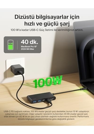Usb-c Hub, 5 Portlu, 60 Hz De 4k Hdmı Ekran Desteği, 100w Güç İletimi, 5gbps Veri Aktarımı, Macbook, İpad Pro, Chromebook Ve Dahası İçin Usb-c Çoklu Port Adaptörü, Geliştirilmiş Hdmı 2.0, Siyah Usb-c Hub, 5 Portlu, 60 Hz De 4k Hdmı Ekran Desteği, 100w Güç İletimi, 5gbps Veri Aktarımı, Macbook, İpad Pro, Chromebook Ve Dahası İçin Usb-c Çoklu Port Adaptörü, Geliştirilmiş Hdmı 2.0, Siyah