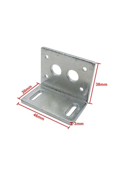 Jgy370 Dc Motor Montaj Parçası Bracket Çelik L Demir Parça