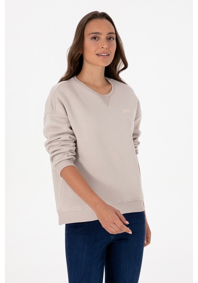 U.S. Polo Assn. Kadın Taş Şardonlu Bisiklet Yaka Basic Sweatshırt 50313586-VR049 U.S. Polo Assn. Kadın Taş Şardonlu Bisiklet Yaka Basic Sweatshırt 50313586-VR049