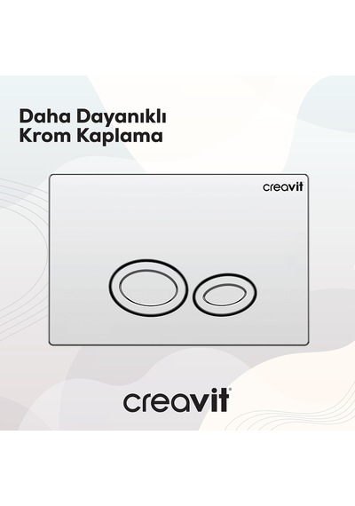 Creavit Drop Parlak Krom Kaplama Kumanda Paneli GP2004.00 Krom - Parlak