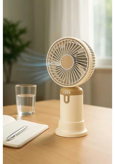 Serino Ct-9949 Şarjlı El Vantilatörü Masaüstü Taşınabilir Mini Fan Usb Şarjlı