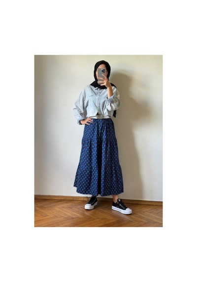 Hiera Puantiyeli Maxi Etek Lacivert - 754917715 Lacivert - 754917715 Lacivert