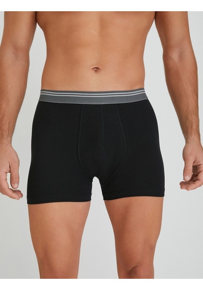 Koton 3'Lü Boxer Seti Geometrik Detaylı Beli Lastikli Gri Desenli 4Wlm90011Mk 4Wlm90011Mk0D2
