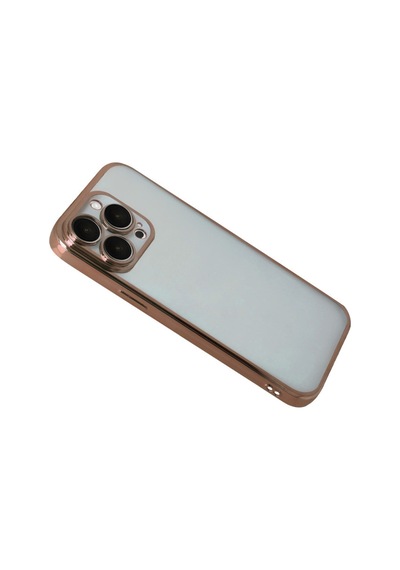 Apple Uyumlu iPhone 15 Pro Max Uyumlu Lensli Silikon - Çöl Titanyum