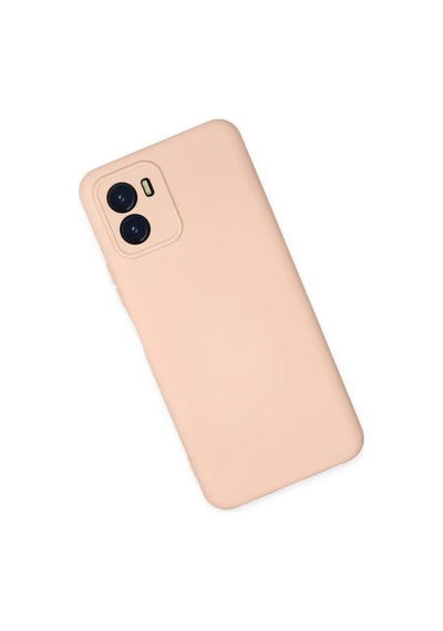 Vivo Y15s Kılıf Nano İçi Kadife Silikon - Pudra -