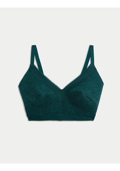 Marks & Spencer Flexifit:trade Mark: Dantel Detaylı Balensiz Toparlayıcı Sütyen Yeşil