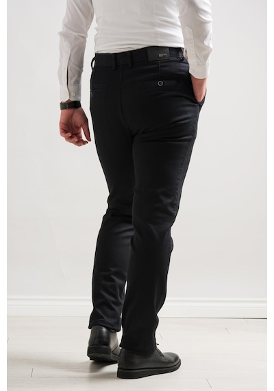 Notra Klasik Kesim Kışlık Kumaş Gabardin Boru Paça Erkek Pantolon siyah Siyah
