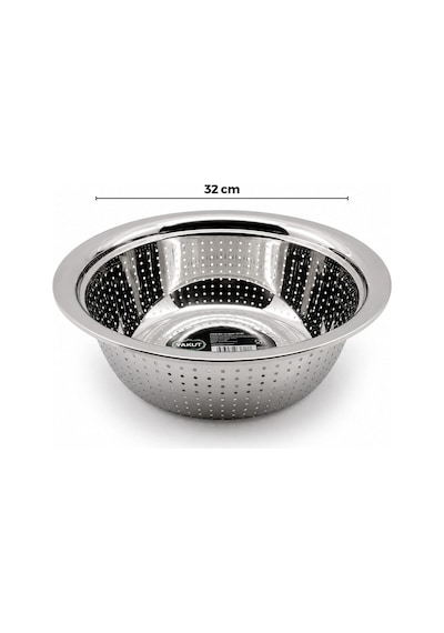 32cm Kulpsuz Paslanmaz Metal Sepet Süzgeç Bx40 Çok Renkli