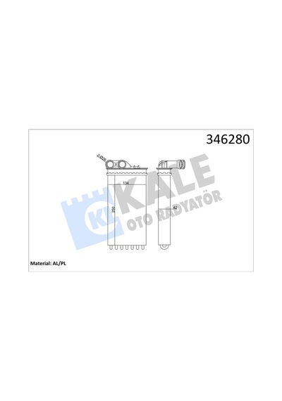 Kale 346280 Kalorifer Radyatörü C4 04 P307 04 Ac Klimasız 247x134x42 6448.n5