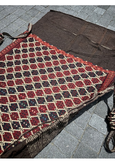 El Dokuma Yağcıbedir Antika Çuval Kök Boya Yün 75  x 120 CM
