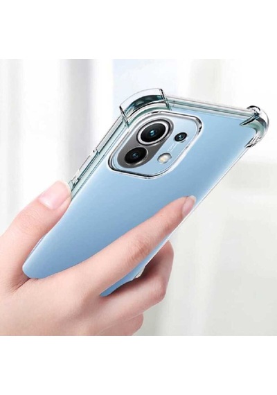 Xiaomi Mi 11 Lite Kılıf Zore Kamera Korumalı Nitro Anti Shock Silikon Renksiz