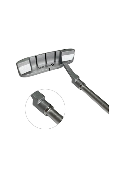 Rebuwo Kauçuk Saplı Golf Sopası Modüler Alüminyum Alaşımlı 86 Cm Golf Putter Gri