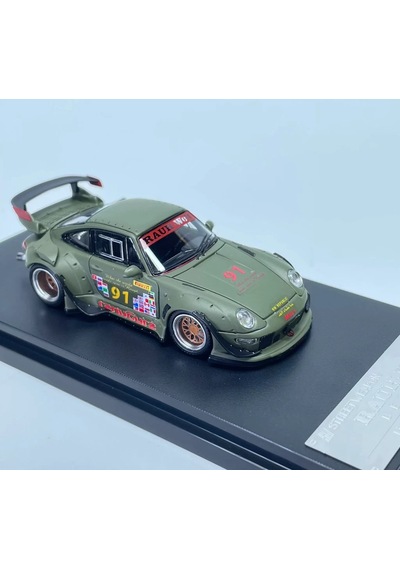 Street Warrior 1/64 Porsche 911 964 Rwb Matte Green 91
