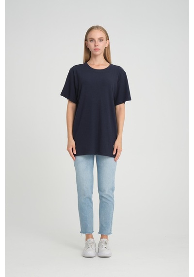 Alexandergardı Bisiklet Yaka Fitilli Comfort Fit T-shirt E24-08301 001