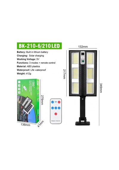 Hareket Sensörlü Ip65 Güneş Enerjili Led Spot Kumandalı 5324