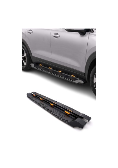 Isuzu D-max 2005-2012 Uyumlu Araca Özel Dakar Led V1 Yan Basamak Siyah