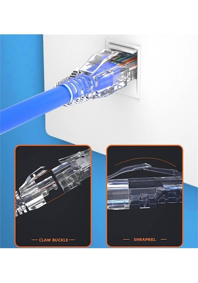 500 Adet - Yeni Nesil Cat5e / Cat6 Rj45 Koruyucu Kılıf Boot - Renkli