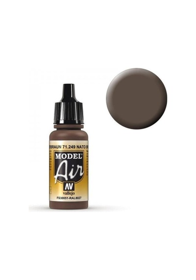 17 Ml. Nato Brown Model Air Serisi Maket Boyası, Vallejo 71249 Standart