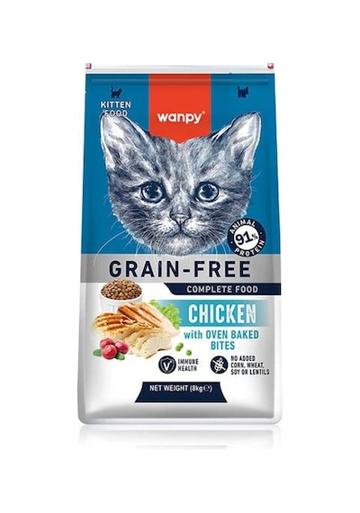Tahılsız Tavuklu Yavru Kedi Maması 8 Kg Wanpy
