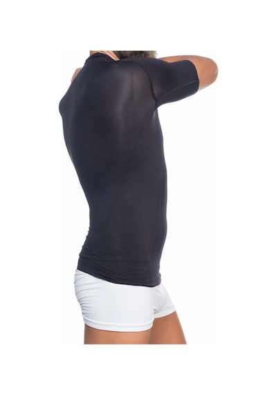 Moon Wear Siyah Mı Emay E1010 Yarım Kol Erkek Korse Atlet Siyah
