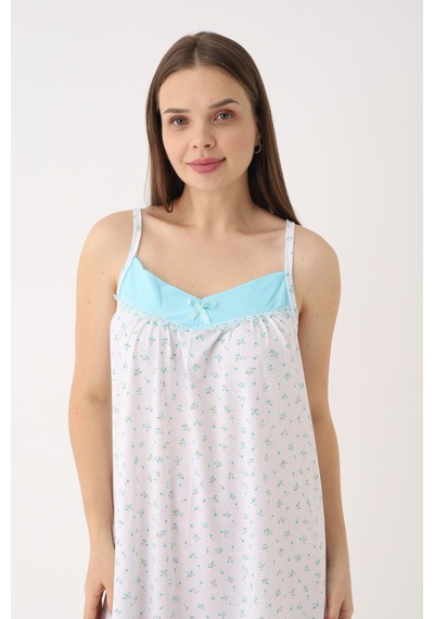 Yasar Underwear Kadın %100 Pamuk Askılı Gecelik V Yaka, Çiçek Desenli, Rahat Kalıp Turkuaz Turkuaz Yasar Underwear Kadın %100 Pamuk Askılı Gecelik V Yaka, Çiçek Desenli, Rahat Kalıp Turkuaz Turkuaz