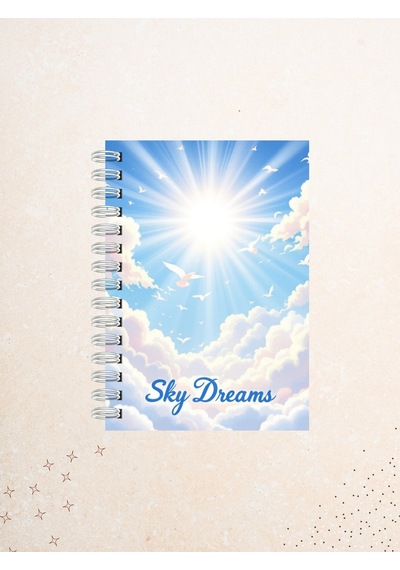Sky Dreams Bulutlar Ve Güneş Işığı Temalı Spiral Defter 60 Yaprak / 120 Sayfa Çok Renkli
