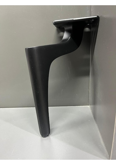 Zarif Metal Ayak 17cm Mat Siyah Komidin Koltuk Puf Vestiyer Tv Ünite Ayağı Modern Mobilya Komidin