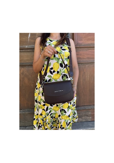 Just Polo Kadın Orta Boy Ayarlanabilir Çapraz Askılı Günlük Kullanıma Uygun El & Omuz Çantası Shoulder Bag Kahverengi
