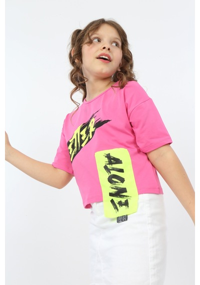Toontoy Kids Toontoy Kız Çocuk Better Baskılı Tişört Fuşya