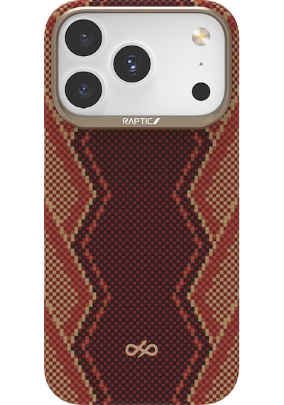 Apple Uyumlu iPhone 17 Pro Max Kılıf M-safe Şarj Özellikli Raptic Aramid Skin Bionic Serisi Kapak Kırmızı