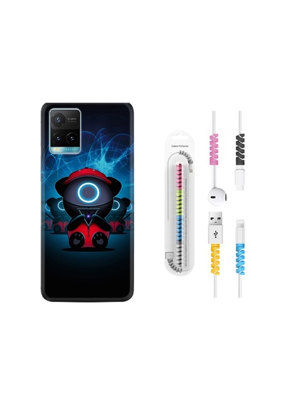 Vivo Y21S Kılıf Kablo Koruyuculu Game Child 1822