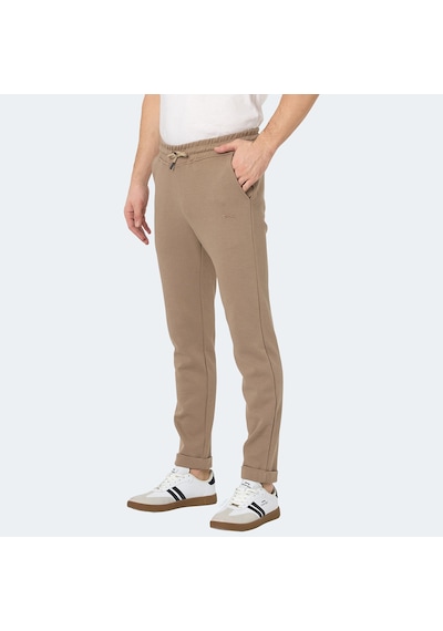 Slazenger  BLAZEWAY Erkek Cepli Dar Paça Taş Gri Eşofman  Altı