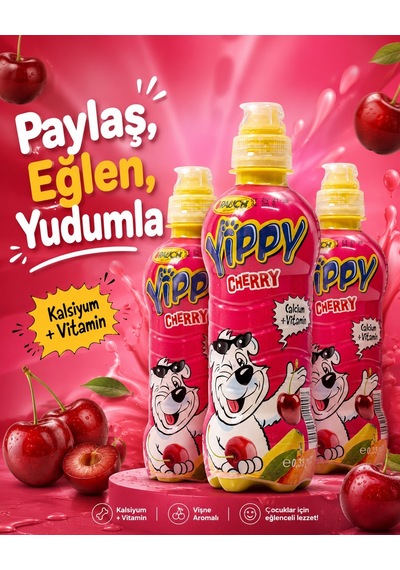Rauch Yippy Kiraz Meyveli İçecek Akıllı Kapak Pet Şişe 12 x 330 ML