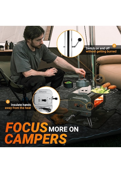 Kingcamp Surefire Stove M Bushcraft Premium Kamp Sobası Gümüş